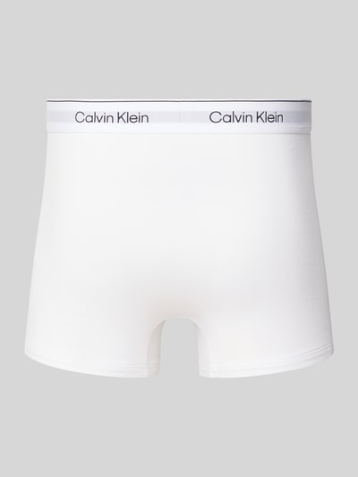 Produktfoto, białe obcisłe bokserki z mieszanki bawełny, Pant & Trunk aus Baumwoll-Mix im 5er-Pack von Calvin Klein Underwear, gładka struktura
