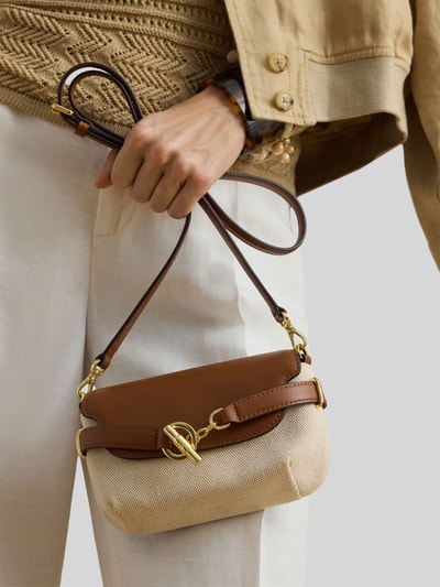Lauren Ralph Lauren Umhängetasche aus Segeltuch mit Gürteldetail Cognac 4
