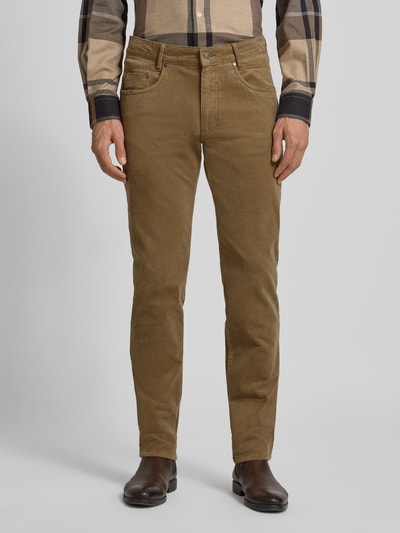 bugatti Modern Fit Cordhose mit 5-Pocket-Design Beige 4