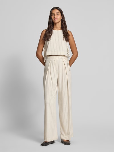 P&C* curated by Anna Schürrle Wide Leg Bundfaltenhose mit Leinen-Anteil Sand 1