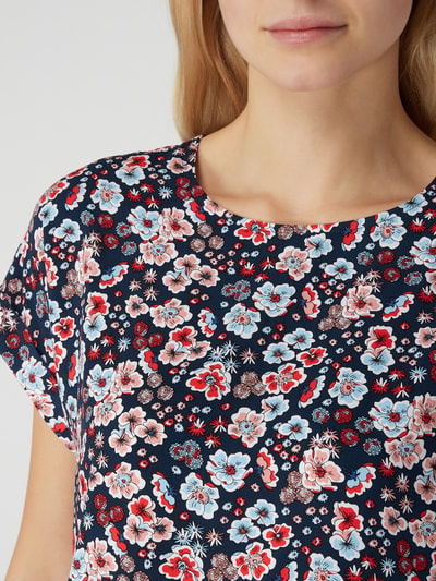 Montego Blouseshirt met bloemenmotief Marineblauw - 3