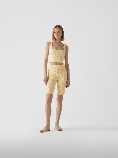 LouLou Studio Crop Top in Strick-Optik Sand 1