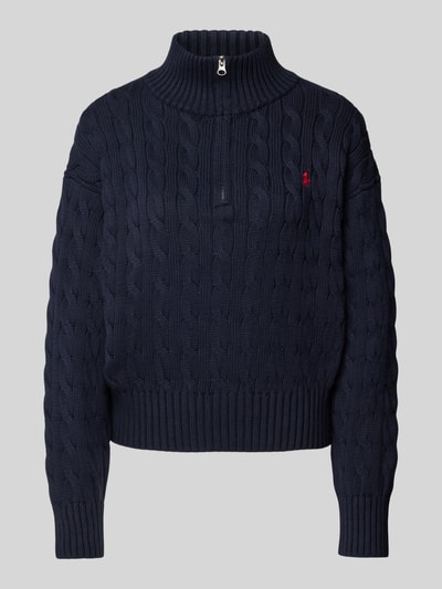 Polo Ralph Lauren Sweter z dzianiny ze stójką Ciemnoniebieski 1