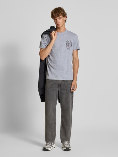 Tommy Jeans Regular Fit T-Shirt aus reiner Baumwolle Hellgrau Melange 1