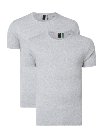 G-Star Raw T-shirt o kroju slim fit z organicznej bawełny  Średnioszary melanż 2