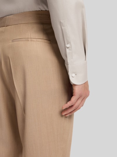 BOSS Slim Fit Businesshemd aus reiner Baumwolle Modell 'H-HANK-K' Sand 6
