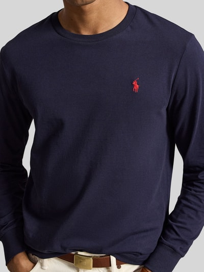 Polo Ralph Lauren Regular Fit Langarmshirt aus reiner Baumwolle Dunkelblau 4