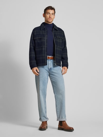 Jack & Jones Premium Jack met kentkraag, model 'BLURUSSEL' Donkerblauw - 1