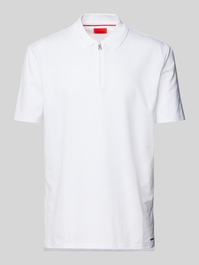 HUGO Regular Fit Poloshirt mit Label-Patch Modell 'Dekok' Weiss 2