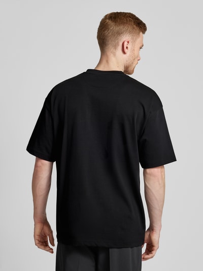 HUGO T-Shirt mit Motiv-Print Modell 'Asil' Black 5