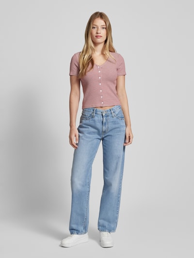 Levi's® T-shirt z listwą z zatrzaskami Bordowy 1