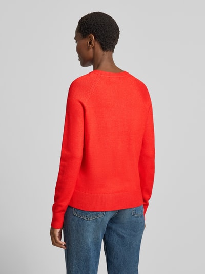 Christian Berg Woman Sweter z dzianiny z prążkowanymi wykończeniami  Jasnoczerwony melanż 5