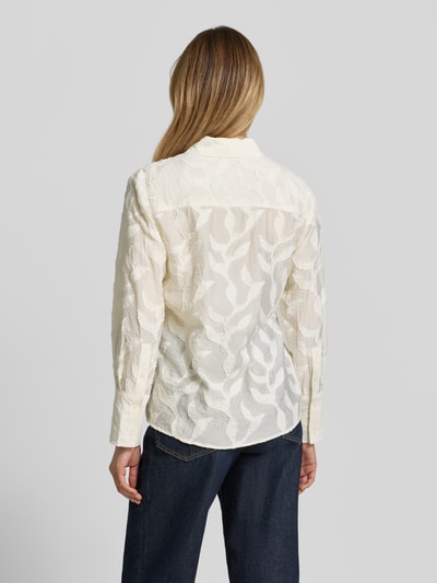 MANGO Bluse aus Viskose-Mix mit Strukturmuster Modell 'CRUZ' Offwhite 5