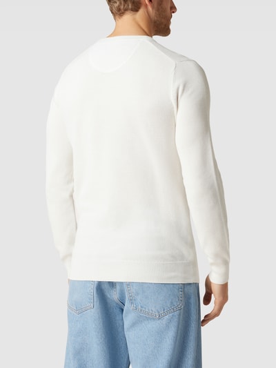 Gant Strickpullover mit Label-Stitching Offwhite 5