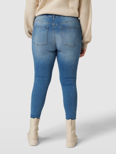 ONLY CARMAKOMA PLUS SIZE skinny fit jegging in destroyed-look, model 'CARHUBA' Lichtblauw - 5