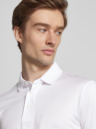 Emporio Armani Poloshirt mit überschnittenen Schultern Weiss 3