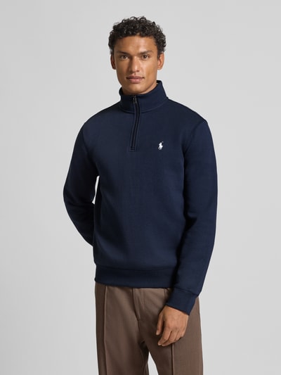 Polo Ralph Lauren Regular fit schipperstrui met schipperskraag, model 'Double' Marineblauw - 4