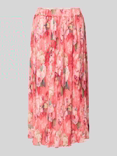 ZABAIONE Spódnica midi z plisami model ‘La44rii’ Mocnoróżowy 2