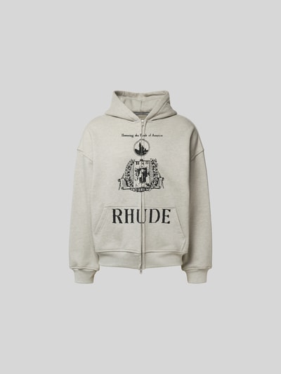 RHUDE Sweatjacke mit Kapuze Mittelgrau 2