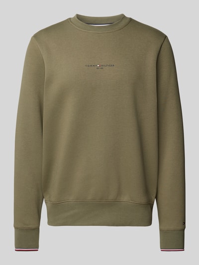 Tommy Hilfiger Sweatshirt mit Label-Print Oliv 2