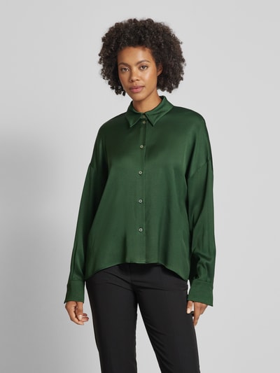 Drykorn Oversized overhemdblouse met knoopsluiting, model 'CLOELIA' Donkergroen - 4