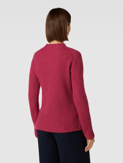 HUGO Strickpullover aus Schurwoll-Mix in unifarbenem Design Pink 5