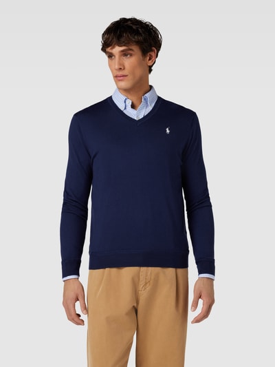 Polo Ralph Lauren Longsleeve mit Label-Stitching Marine 4