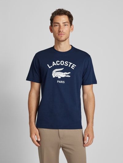 Lacoste T-Shirt mit Label-Print Dunkelblau 4