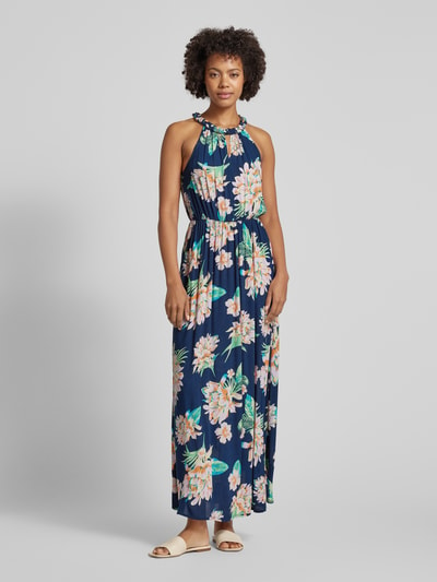 Vila Maxi-jurk met bloemenprint, model 'MESA' Marineblauw - 4