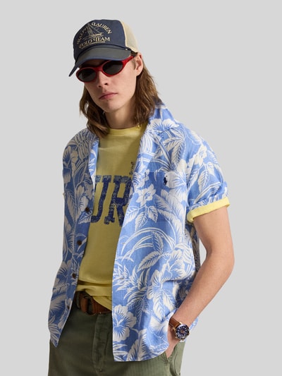 Polo Ralph Lauren regular fit vrijetijdsoverhemd van puur linnen Bleu - 4