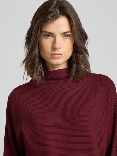 Zero Strickpullover aus Viskose-Mix mit Stehkragen Rot 3