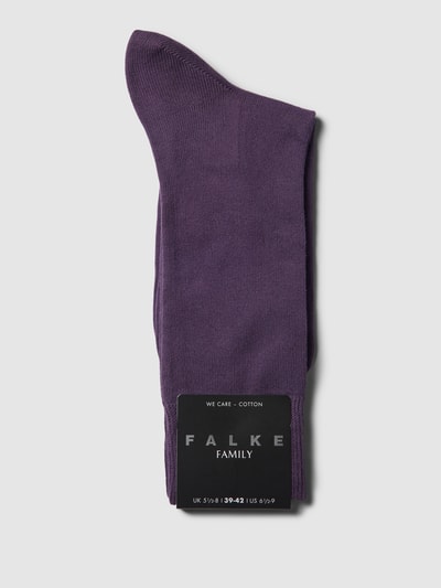 Falke Socken mit Label-Print Aubergine 3