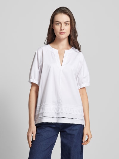 Marc Cain Bluse mit V-Ausschnitt Offwhite 4