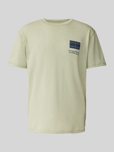 Tommy Jeans Regular Fit T-Shirt mit Label-Print Khaki 2