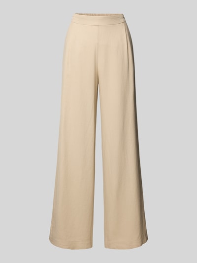 Vila Leinenhose mit elastischem Bund Modell 'JOLANDA' Sand 2