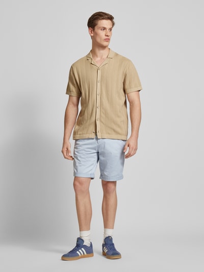 Tom Tailor Denim Slim Fit Chino-Shorts in unifarbenem Design Hellblau 1