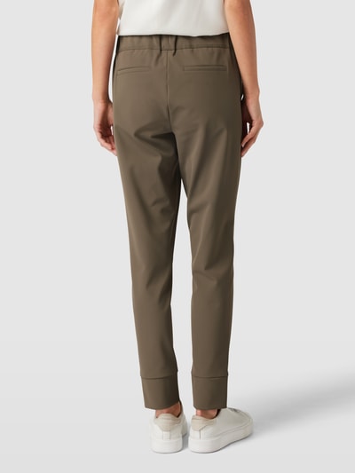 ST.ANN regular fit stoffen broek met elastische band, model 'ROXANA' Taupe - 5