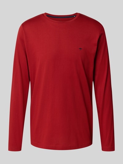 Fynch-Hatton Shirt met lange mouwen en logodetail Donkerrood - 2