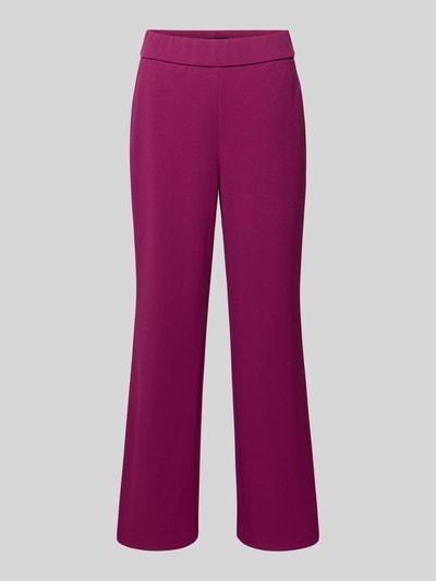 Produktfoto, Stoffhose mit französischen Eingrifftaschen von Zero, Damen Stoffhose, Material-Mix mit Stretch-Anteil, Wide-Leg-Fit, Farbe Lila.
