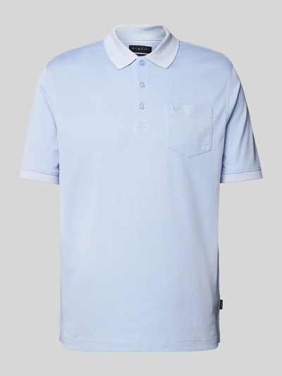 bugatti Regular fit poloshirt met borstzak Lichtblauw - 2