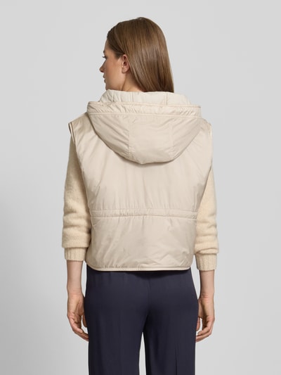 Weekend Max Mara Kamizelka o pudełkowym kroju z bocznymi listwami guzikowymi model ‘LEVANTE’ Écru 5