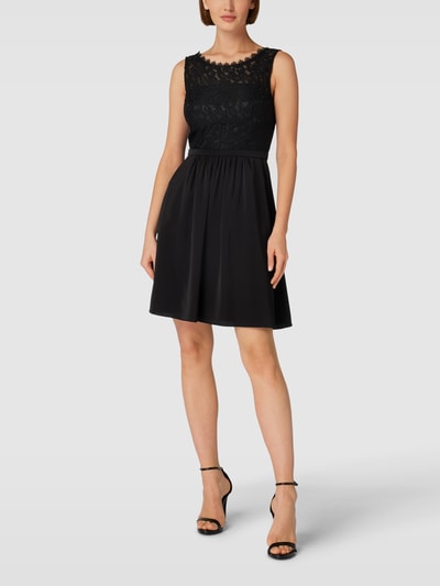 V.M. Cocktailkleid mit Spitzenbesatz Black 1