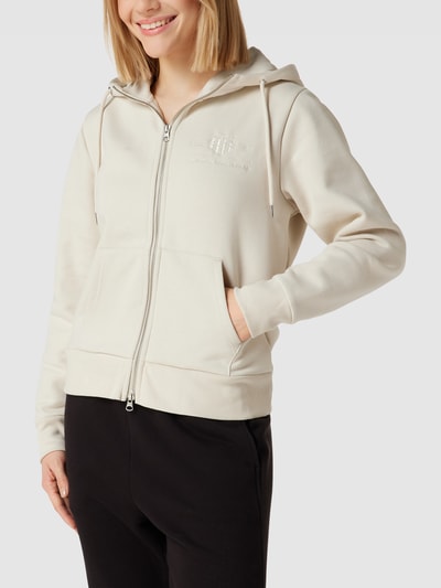 Gant Sweatjacke mit Label-Stitching Kitt 4