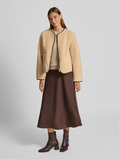 B.Young Kurtka z polaru z zamkiem błyskawicznym model ‘Asanne’ Beżowy melanż 1