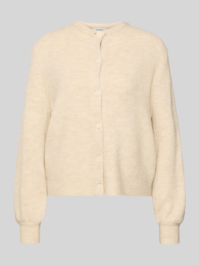 Produktfoto, Strickjacke mit Knopfleiste Modell 'NIMMA' von B.Young aus Material-Mix mit Lanawoll-Anteil, Regular-Fit, gerippte Abschlüsse, Rundhalsausschnitt