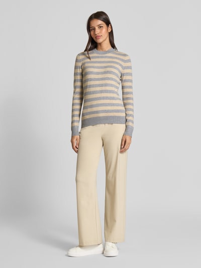 Christian Berg Woman Gebreide pullover met ronde hals Middengrijs gemêleerd - 1