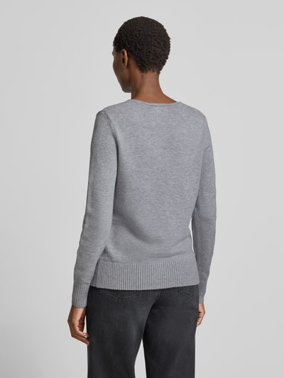 Christian Berg Woman Strickpullover aus Viskose-Mix mit V-Ausschnitt Silber Melange 5