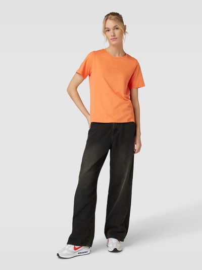 Marc O'Polo Denim T-Shirt in unifarbenem Design Orange 1