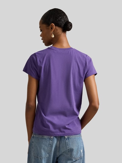 Polo Ralph Lauren Regular Fit T-Shirt aus reiner Baumwolle  Lila 5