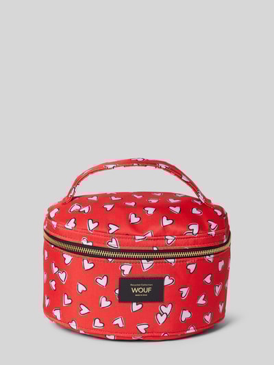 WOUF Kosmetiktasche mit Label-Badge Modell 'Crush' Rot 1